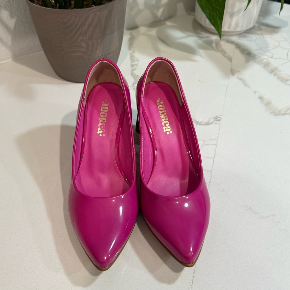 Andrea Magenta Pink Women's Block Heels